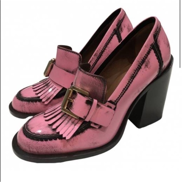 Mulberry Darby High Heel Loafer in pink size 8 - Picture 5 of 12